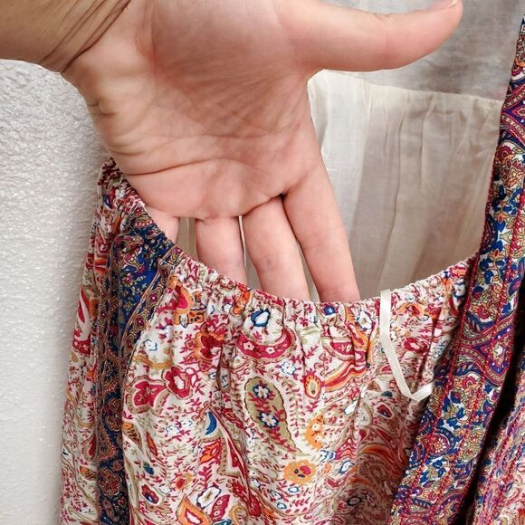 NWT HAUTE HIPPIE Paisley Embroidered Tiered Ruffle Maxi Dress - Picture 16 of 16